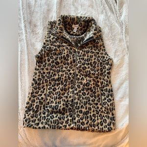 Calvin Klein cheetah print zip up vest. Never worn.